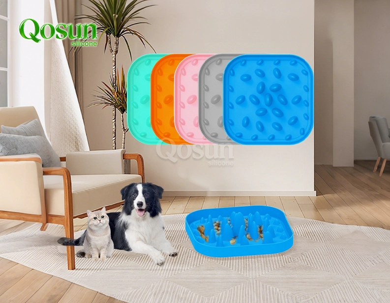 Square Forest Design Pet Licking Mat